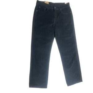 LEVI STRAUSS Black Corduroy Pants 31X30 Low Pro Straight Five-Pocket Mid Rise